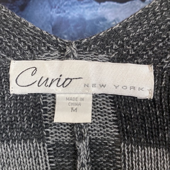 Plaid Drop Shoulder Longline Open Cardigan - Picture 3 of 8